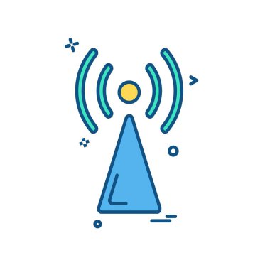 Wifi simge tasarım vektörü