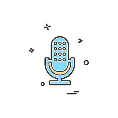 Mikrofon simgesi tasarım vektörü