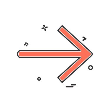 Sağ ok simge tasarlamak vektör