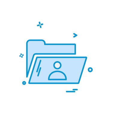 Klasör simge tasarlamak vektör 