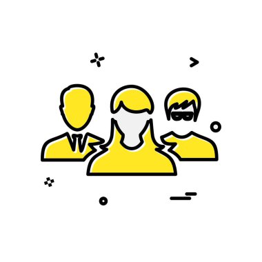 Grup avatar simge tasarım vektörü