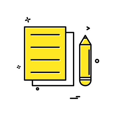 Belge kalem simge vektör tasarımı