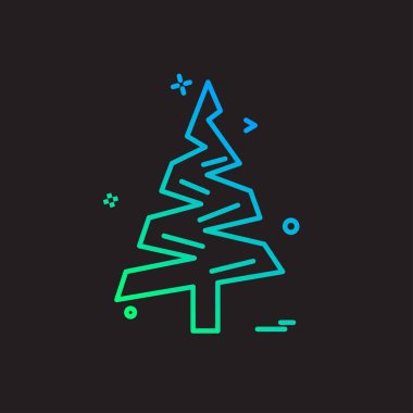 Noel ağacı simge tasarlamak vektör
