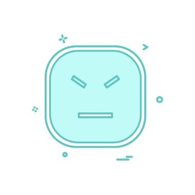 Üzgün emoji simgesi tasarım, renkli vektör çizim