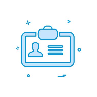 ID kart simgesi vektör illüstrasyonu 