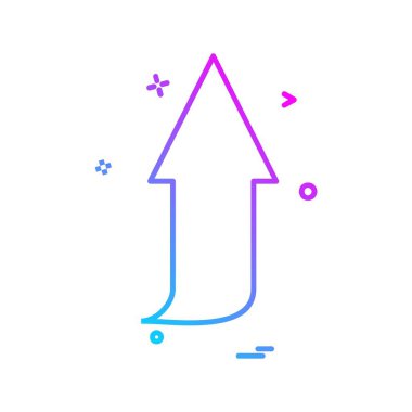 Yukarı ok simgesi tasarım vektörü