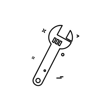 Donanım aracı simgesi tasarım, renkli vektör çizim 