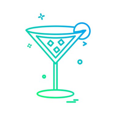 İçki simgesi tasarım, renkli vektör çizim 