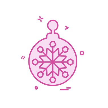 Noel top simge tasarlamak vektör