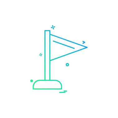 Bayrak simgesi tasarım vektörü 