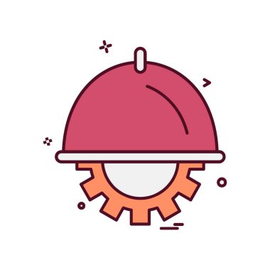 Çalışma araçlar simgesi tasarım, renkli vektör çizim 