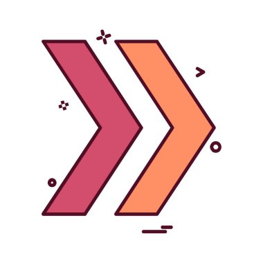 Ok simgesi tasarım vektörü