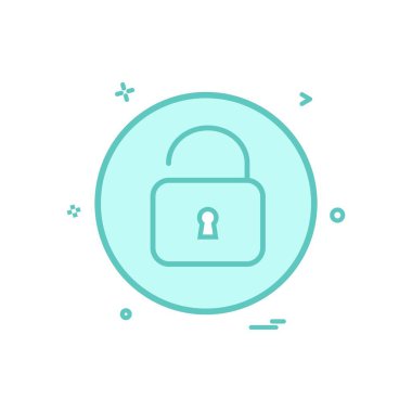 Temel simge vektör tasarımını kilitle 