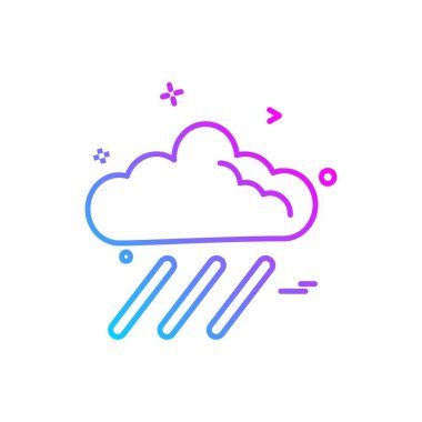 Yağmur simgesi tasarım vektörü