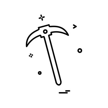 Çalışma araçlar simgesi tasarım, renkli vektör çizim 