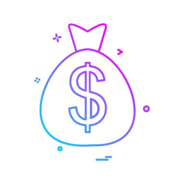 Doları çanta simge tasarlamak vektör