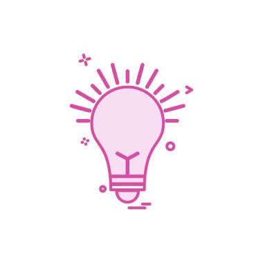 ampul ışık simge vektör tasarımı