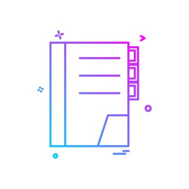 Kitapların simge tasarım vektörü