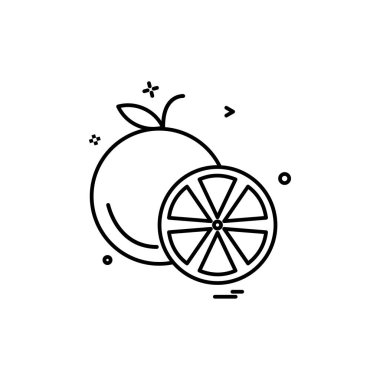 Meyve simgesi tasarım vektörü