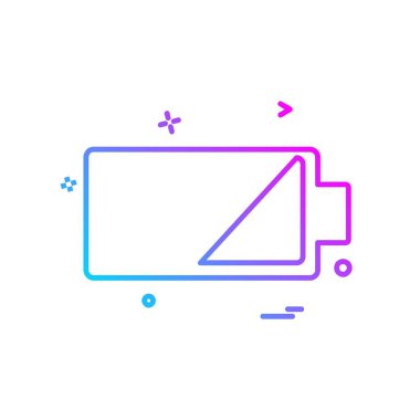 Batarya simgesi tasarım vektörü