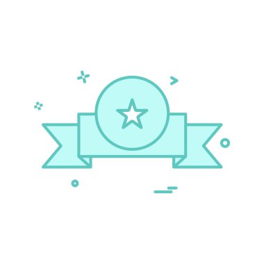 Ödülü rozet simge vektör tasarımı