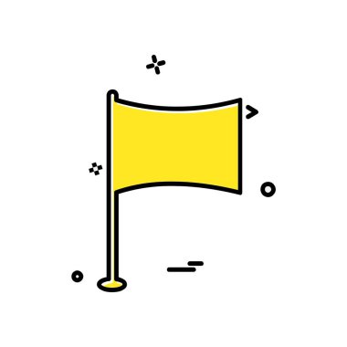 Bayrak simgesi tasarım vektörü