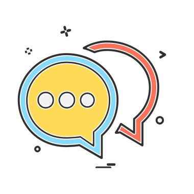 İleti simge tasarlamak vektör