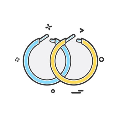 Küpe simge tasarlamak vektör