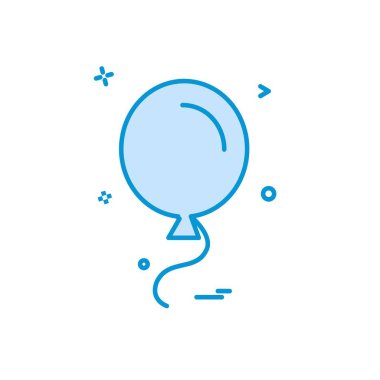 Balon simgesi tasarım, renkli vektör çizim