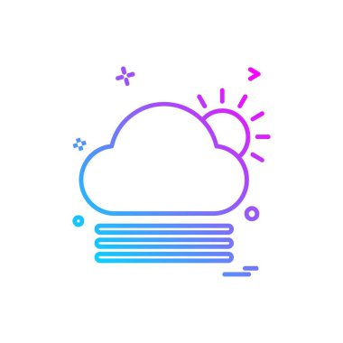 Weather simge vektör beyaz arka plan üzerinde