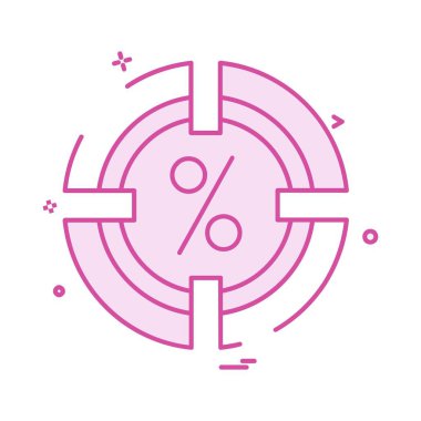 Yüzde simge tasarlamak vektör