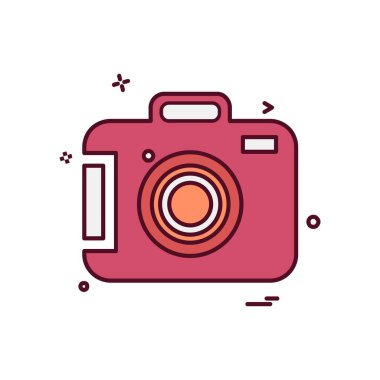 Kamera simgesi tasarım vektörü