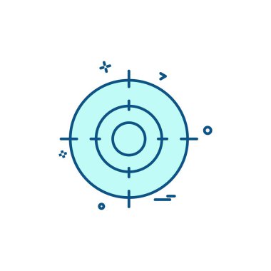 Hedef simge tasarım vektörü 