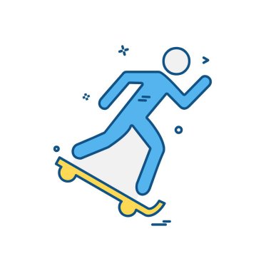 Kaykay simge tasarlamak vektör