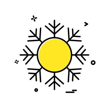 Beyaz arka plan üzerinde Snow flake simge vektör