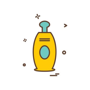 İçki simgesi tasarım, renkli vektör çizim 