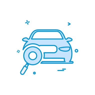 Otomatik Atölye arama araba simge vektör tasarımı