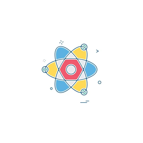 Icono Nuclear Diseño Vector Ilustración — Vector de stock