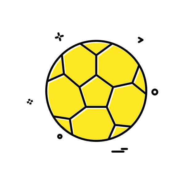 Ποδόσφαιρο Εικονίδιο Διανυσματική Σχεδίαση — Διανυσματικό Αρχείο