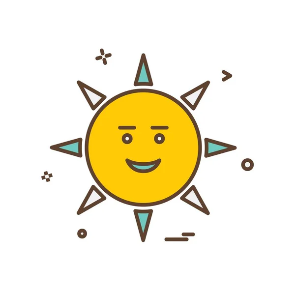 太陽アイコン デザイン カラフルなベクトル イラスト — ストックベクタ