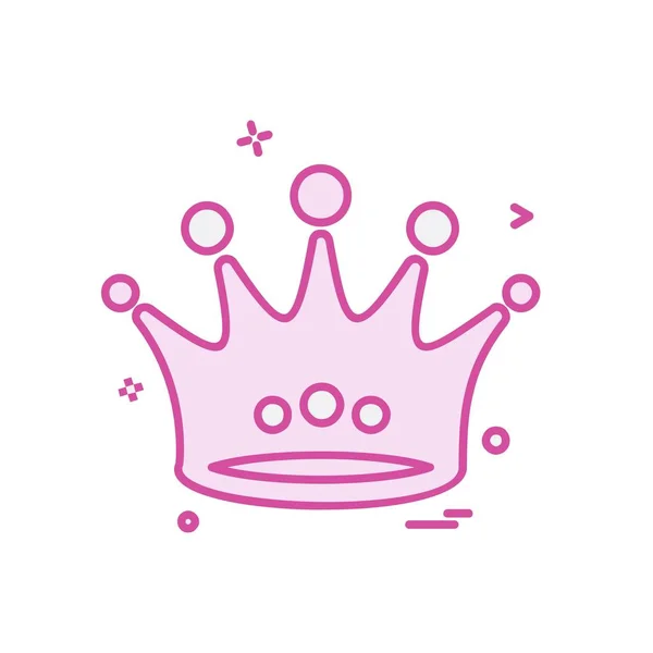 王冠のアイコン デザインのベクトル — ストックベクタ