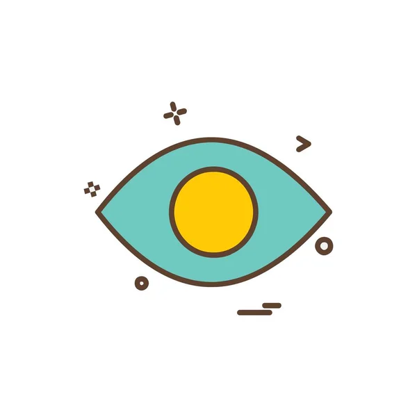 Vettore Disegno Dell Icona Dell Occhio — Vettoriale Stock