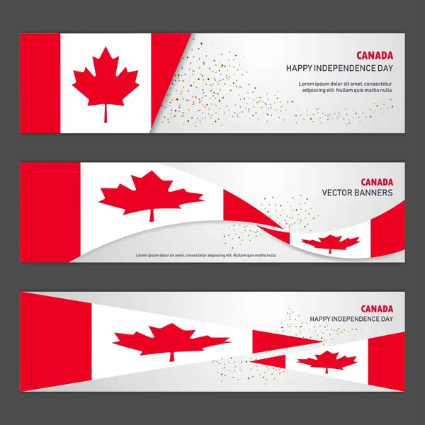 Καναδά Ημέρα Ανεξαρτησίας Αφηρημένα Φόντο Σχεδιασμός Banner Και Φέιγ Βολάν — Διανυσματικό Αρχείο