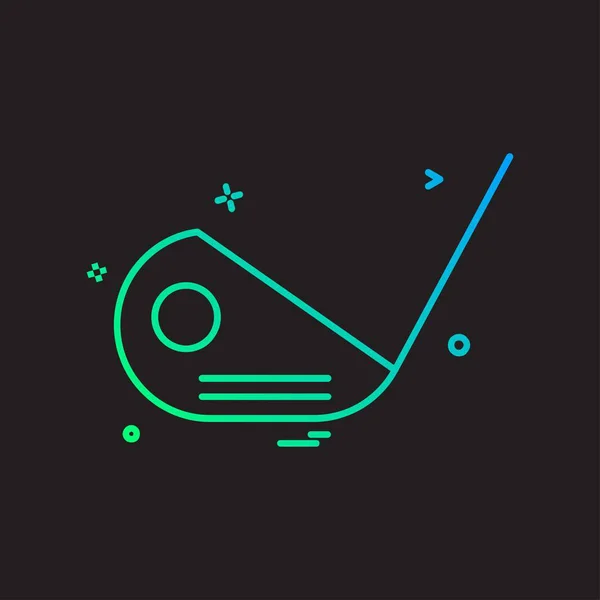 Golf Stick Symbol Design Vektor — Stockvektor