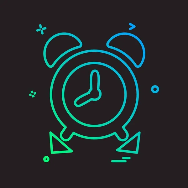 Clock Icon Design Vector Illustration — Stock Vector