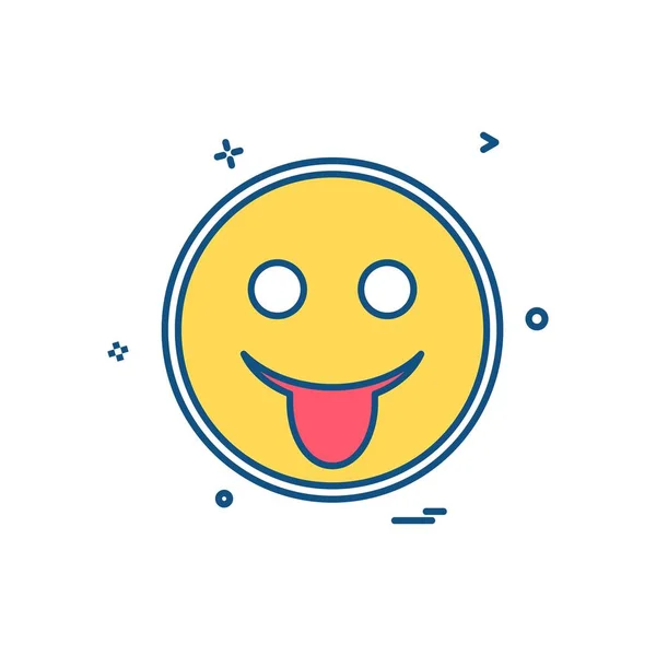 Gelukkig Emoji Pictogram Ontwerp Kleurrijke Vectorillustratie — Stockvector
