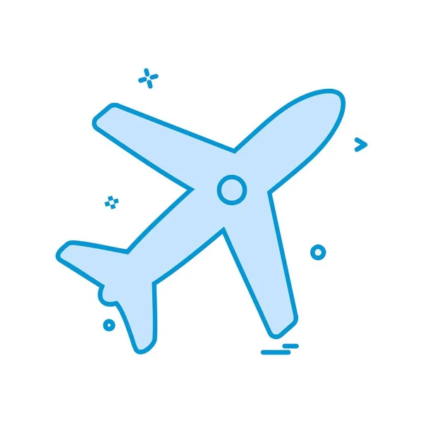 Aeroplane Icon Design Vector — Stock Vector