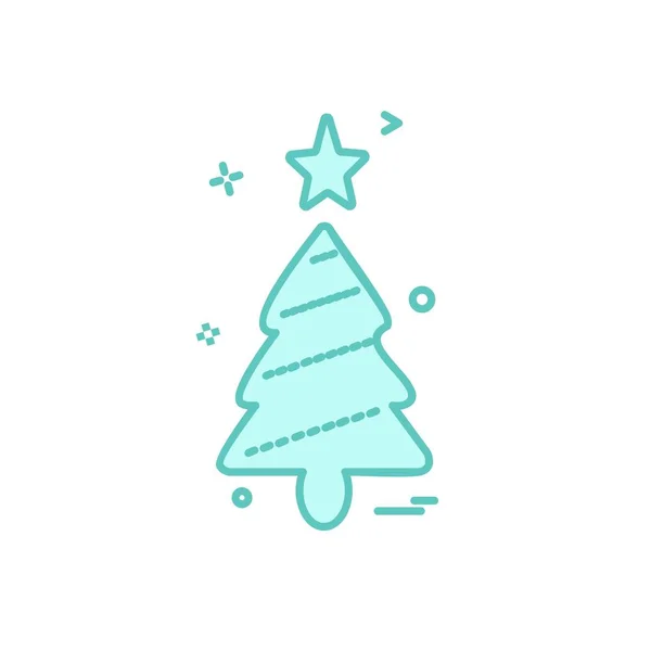 Kerstboom Pictogram Ontwerp Vector — Stockvector