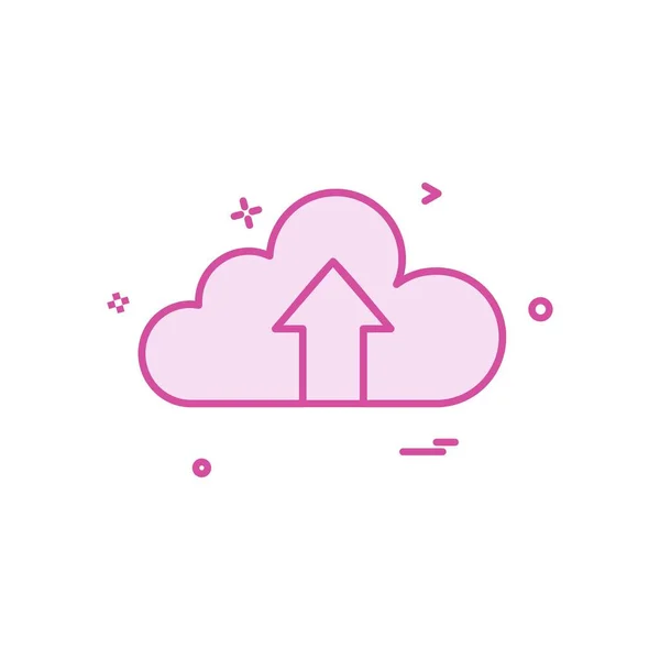 Nube Flecha Hasta Diseño Vectores Icono — Vector de stock