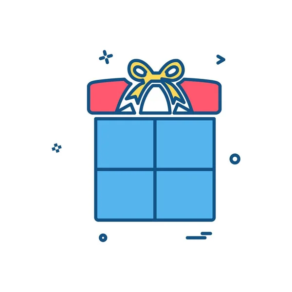 Icono Caja Regalo Diseño Vector Ilustración — Vector de stock